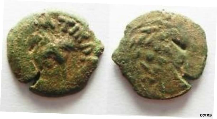  アンティークコイン コイン 金貨 銀貨  ZURQIEH-aa6724-JUDAEA, ANTONIUS FELIX 52-59 AD. AE PRUTAH- show original title