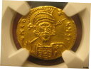 本物のビザンチン金貨コンスタンティヌス 4 世 (668-685) AD Solidus-NGCAuthentic Byzantine Gold Coin Co...