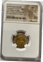 ビザンチンのコンスタンス2世金貨!造幣局の状態と1,400年前!超低価格!Byzantine Gold Constance II Coin! Mint Stat...