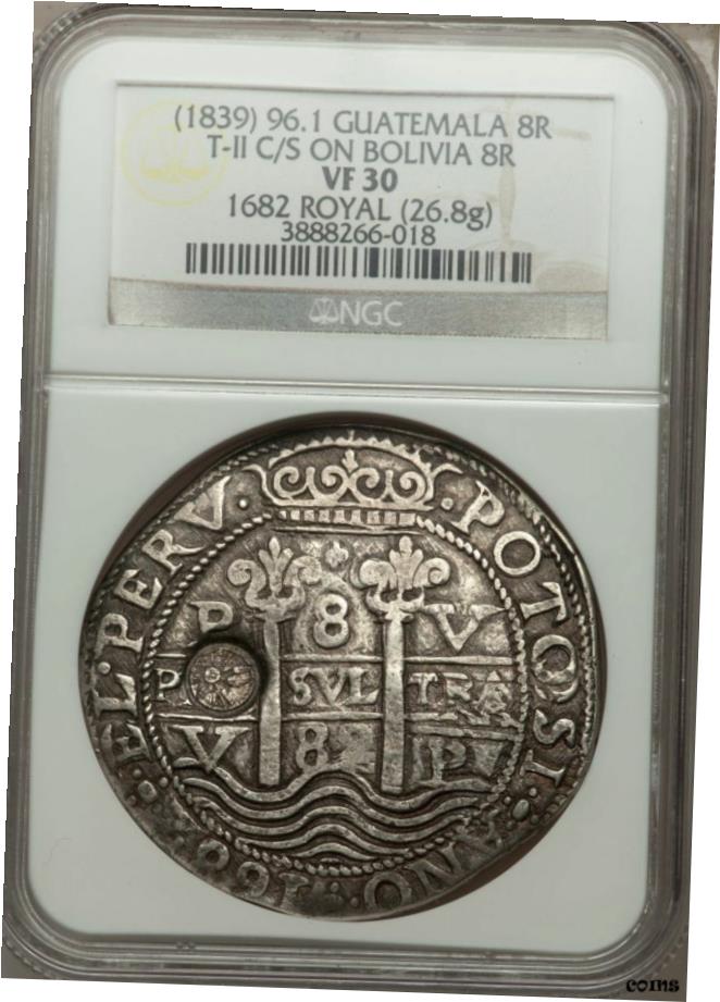 【極美品/品質保証書付】 アンティークコイン 硬貨 ボリビア 1682