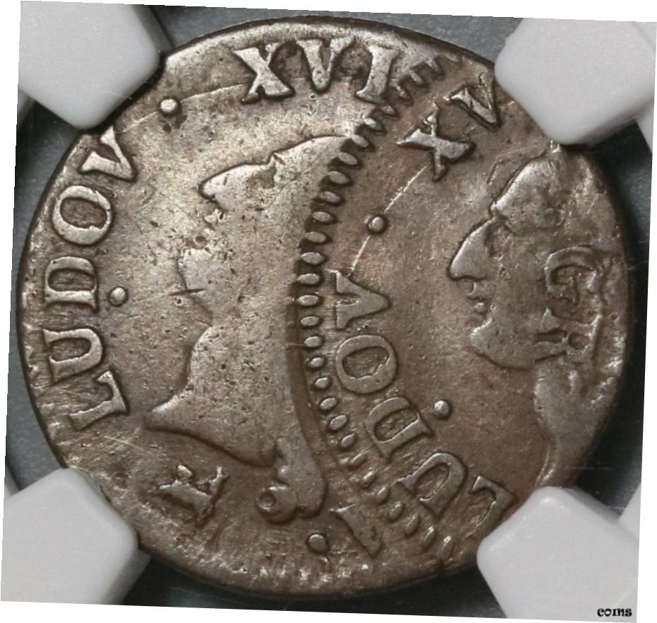  アンティークコイン コイン 金貨 銀貨  1791 NGC VF 25 フランス エラー Louis XVI Liard オフセンター ダブルストックコイン 21062802C- show original title