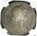 【極美品/品質保証書付】 アンティークコイン コイン 金貨 銀貨 [送料無料] 1663 NGC VF 20 Charles II Crown Rare No Rx Stops Great Britain Coin (19071901C)- show original title