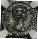 196 NGC XF ジュリア ドムナ デナリウス ローマ帝国 ジュノ ピーコック (21060601C)196 NGC XF Julia Domna Denarius Roman Empire Juno Peacock (21060601C)