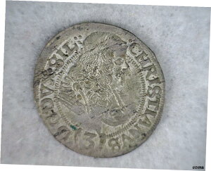 シレジア オーストリア 3 クルーザー 1670 UNC シルバー コイン (ストック #206)SILESIA AUSTRIA 3 Cruiser 1670 UNC Silver Coin (Stock #206)