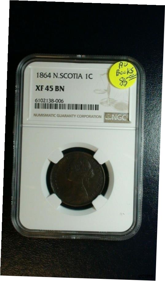  アンティークコイン コイン 金貨 銀貨  1864 Nova Scotia ONE CENT NGC XF45 BN 1 Cコイン 速やかな販売価格 ！- show original title
