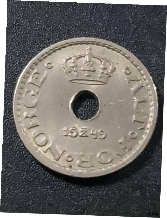  アンティークコイン コイン 金貨 銀貨  ノルウェー 1949 Haakon VII 10 鉱石 銅-ニッケル 15mm 流通コイン...- show original title