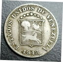 1948 ベネズエラ 5 センティモス ヴィンテージ オールドワールド コイン KM Y 29 XF1948 VENEZUELA 5 CENTIMOS Vint...