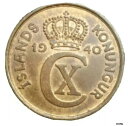1940 アイスランド 5 オラン KM 7.2 UNC トーン スケール ハイグレード オールド ワールド コイン1940 ICELAND 5 Oran KM...