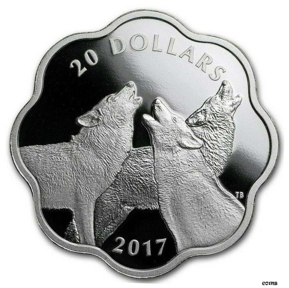 【極美品/品質保証書付】 アンティークコイン コイン 金貨 銀貨 [送料無料] CANADA $20 2017 Silver Proof 'Master of the Land - The Timber Wolf' Box/CoA