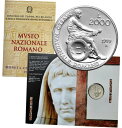 イタリア 2000 リラ 1999 シルバー BU 「ローマ国立博物館 - ローマのコイン/剣闘士」ITALY 2000 Lire 1999 Silver BU 'National Museum in Rome - Roman Coin/Gladiator'