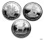 ڶ/ʼݾڽա ƥ    [̵] ANDORRA 20 Diners 1984 Silver Proof 'Wildlife - Bear, Squirell &Ibex' (3 coins)