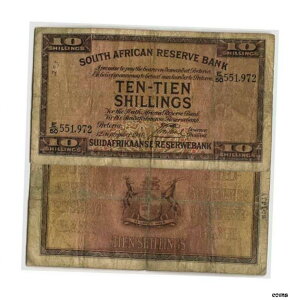 南アフリカ 南アフリカ準備銀行 - 10 ティーン シリング ピック 82d 1940 ベリー GSouth Africa South African Reserve Bank - 10 Teen Schilling Picks 82d 1940 Very G