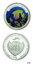 パラオ絶滅野生生物 ブルー ガードル エンゼルフィッシュ $1 2009 プルーフ カラー クラウンPalau Extinct Wildlife Blue Girdle Angel Fish $1 2009 Proof Color Crown