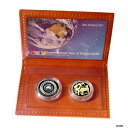 オーストラリア プラネット アース セット 2 コイン 2008 プルーフ レザー ウォレット & COAAustralia Planet Earth Set ...