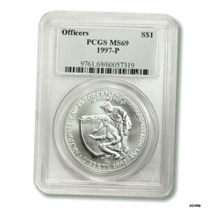 アメリカン モダン記念法執行官 シルバー ダラー 1997 P PCGS MS69American Modern Commemorative Law Enforcement Officer Silver Dollar 1997 P PCGS MS69