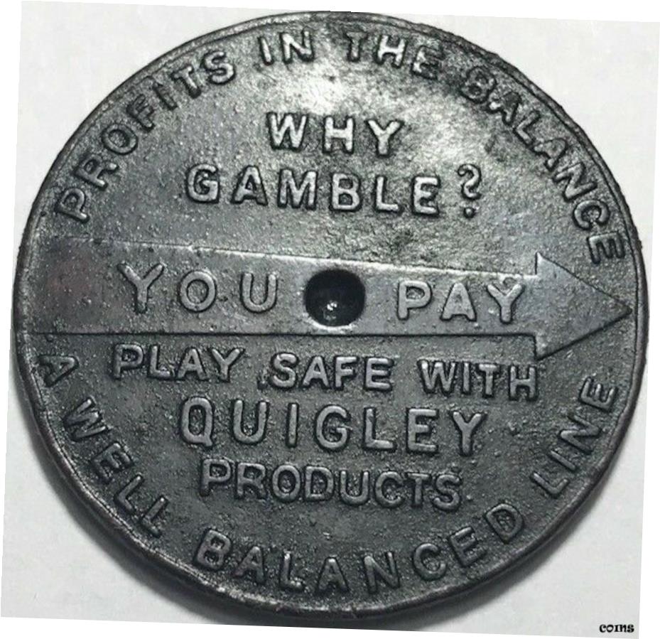 【極美品/品質保証書付】 アンティークコイン コイン 金貨 銀貨 [送料無料] Quigley Products スピナー - 「 Why Gamble? 」 バランス..
