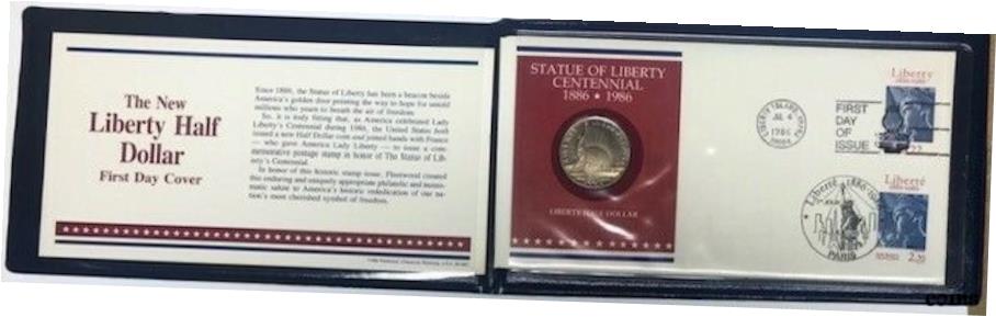  アンティークコイン コイン 金貨 銀貨  1986 Statue of Liberty Half Dollar in a Descriptive Folder-New Citizen Gift ！- show original title
