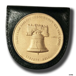 生誕200周年独立記念館、自由の鐘銅メダル、レザーケース付きBicentennial Independence Hall, Liberty Bell Bronze Medal with Leather Case