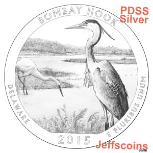 2015 PDSS ボンベイ フック国立野生生物保護区 デラウェア州 90% シルバー プルーフ クォーター2015 PDSS Bombay Hook National Wildlife Refuge 90% Silver Proof Quarter Delaware