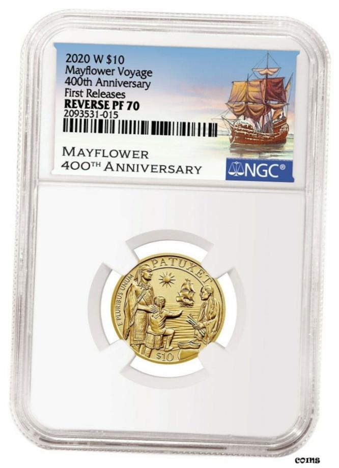 yɔi/iۏ؏tz AeB[NRC RC   [] 2020 W 400th Mayflower Anniversary $10 S[h o[X v[t RC 20XC NGC PF70- show original title