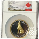 2017 NGC PF 70 $50C 5オンス プルーフ ハウリング ウルフ ゴールド メッキ シルバー カナダ 150 周年記念コイン2017 NGC PF 70 $50C 5oz Proof Howling Wolf Gold Plated Silver Canada 150 Anniv Coin(3)