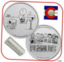2021 スヌーピー & チャーリー ブラウン バレンタイン 1オンス シルバー ラウンドピーナッツ - 20 コインロール2021 Snoopy & Charlie Brown Valentine 1oz Silver Round-Peanuts - 20 Coin Roll