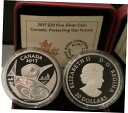  アンティークコイン コイン 金貨 銀貨  2017 Protecting Our Future Canada $20 1OZ Pure Silver Proof 3D-Hologram Coin