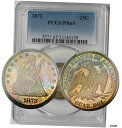 1872 25C PCGS プルーフ PR 65 (レインボー カラー トーン) リバティ シート クォーター1872 25C PCGS Proof PR 65 (Rainbow Color Tone) Liberty Seat Quarter(3)