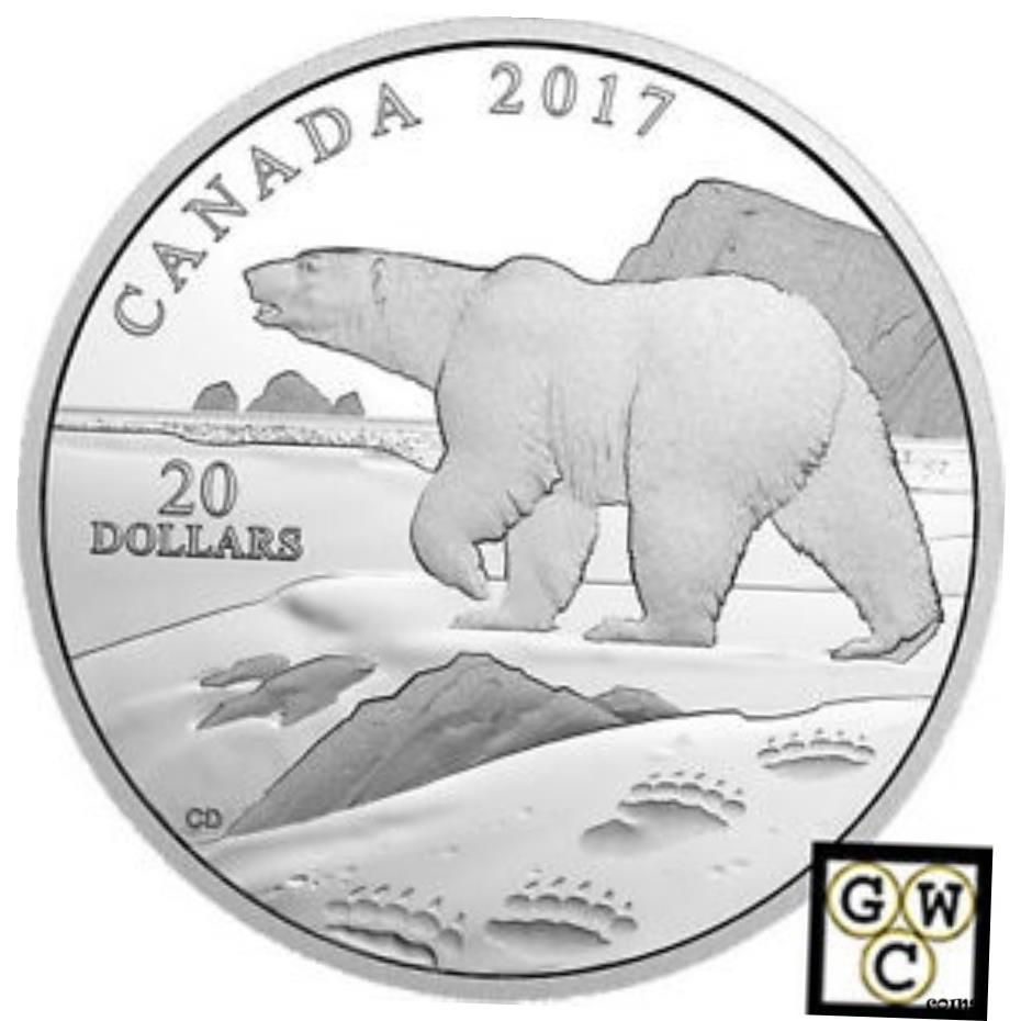 ڶ/ʼݾڽա ƥ    [̵] 2017Polar Bear-Nature's Impression' Prf $20 Silver Coin 1oz .9999Fine(NT)(17983)