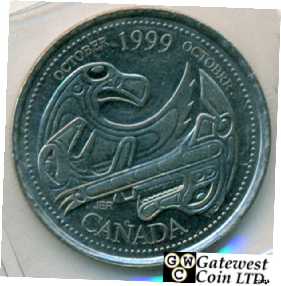 【極美品/品質保証書付】 アンティークコイン コイン 金貨 銀貨 送料無料 Canadian Roll of 1999 Millennium 25 Cent October Face Value 10.00