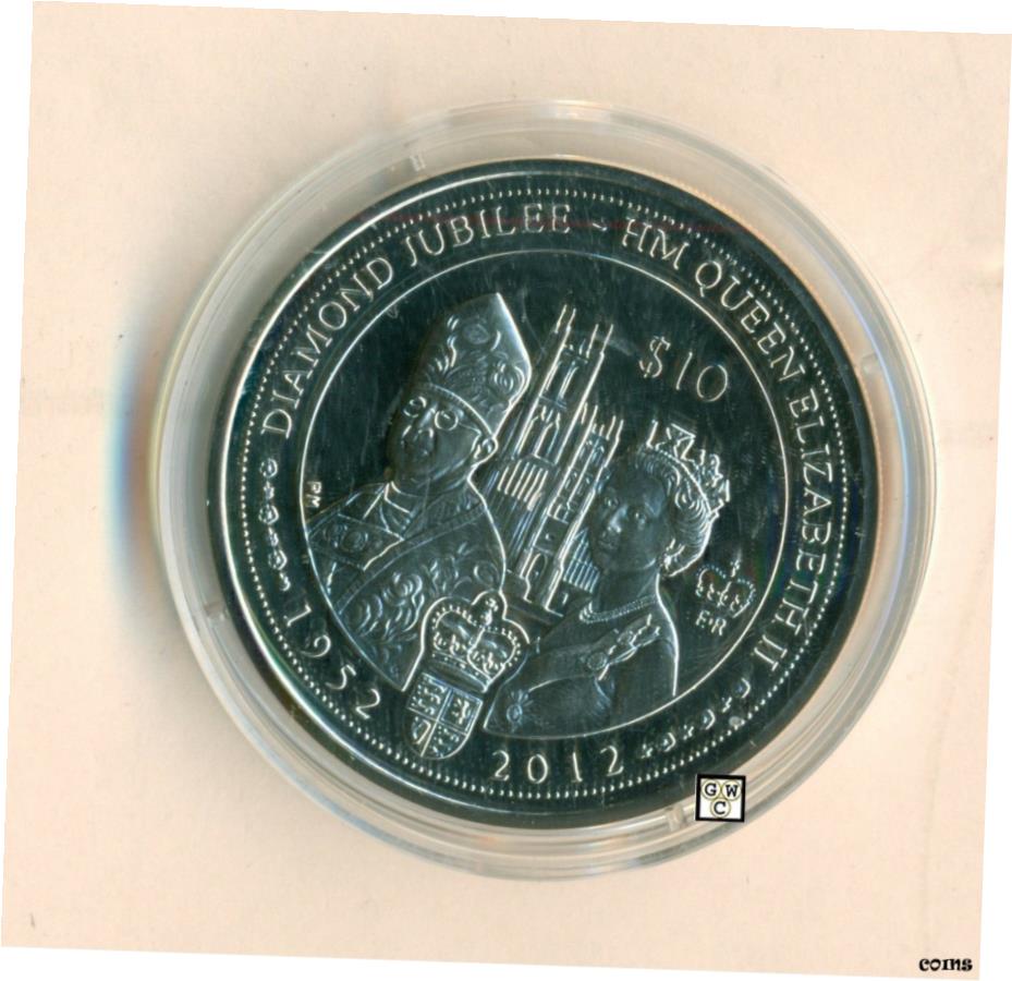 【極美品/品質保証書付】 アンティークコイン コイン 金貨 銀貨 [送料無料] 2012 British Virgin Islands $10 Sterling Silver Diamond Jubilee Coin (OOAK)