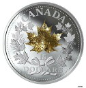 【極美品/品質保証書付】 アンティークコイン コイン 金貨 銀貨 送料無料 2019 Canada 15 .999 3/4 Oz 3D Golden Maple Leaf Proof Finish Silver Coin