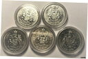 yɔi/iۏ؏tz AeB[NRC RC   [] FIVE CIRCULATED CANADA 1960 50 CENT HALF DOLLAR CANADIAN .800 SILVER COINS