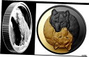  アンティークコイン コイン 金貨 銀貨  2021 Multilayered Cougar & Grey Wolf Rhodium Pure .9999 Silver 2 Coins Canada