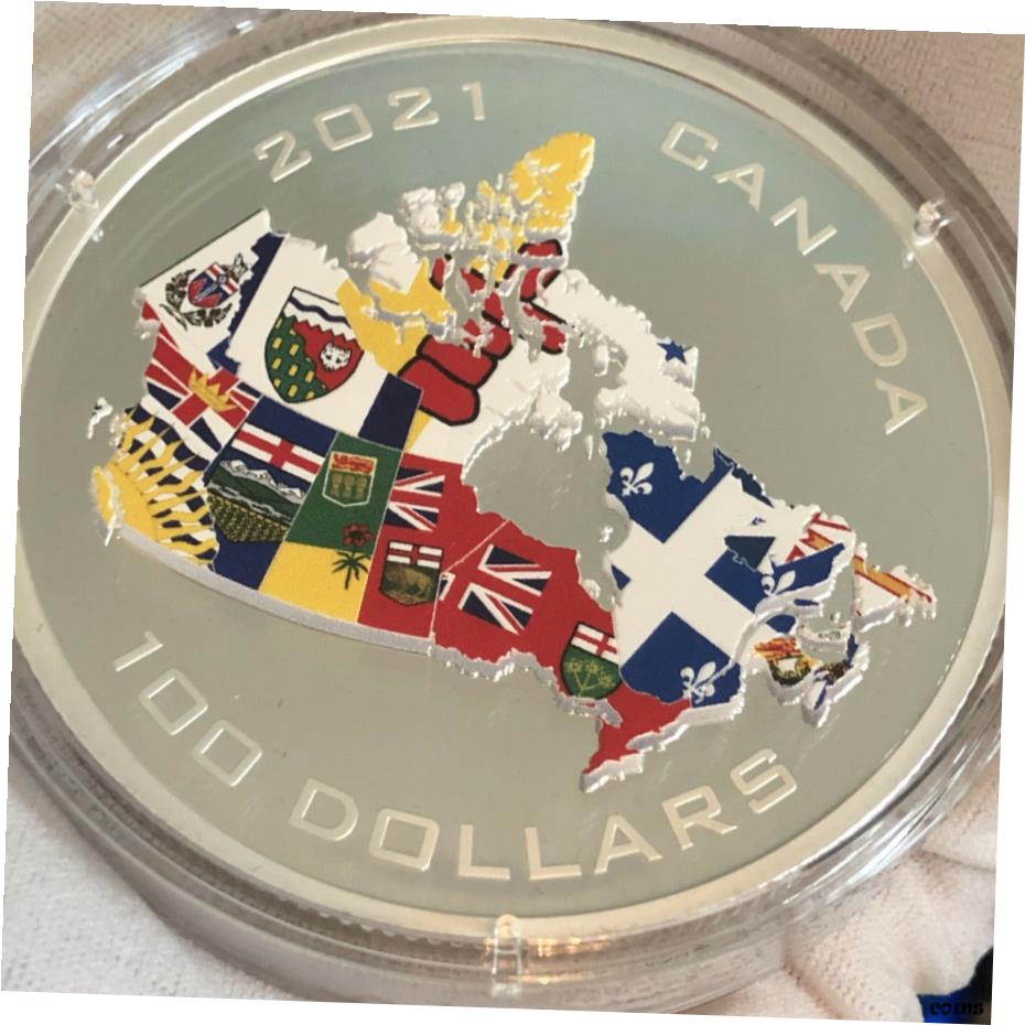  アンティークコイン コイン 金貨 銀貨  Canada’s Provincial and Territorial Flags - 10 oz. Pure Silver Coin Mintage 750