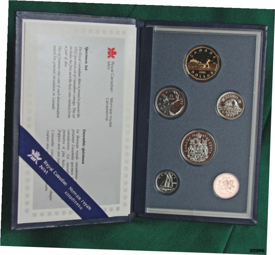 【極美品/品質保証書付】 アンティークコイン コイン 金貨 銀貨 送料無料 1993 Canada Specimen set - 6 uncirculated coins - buy more sets, lower ship cost