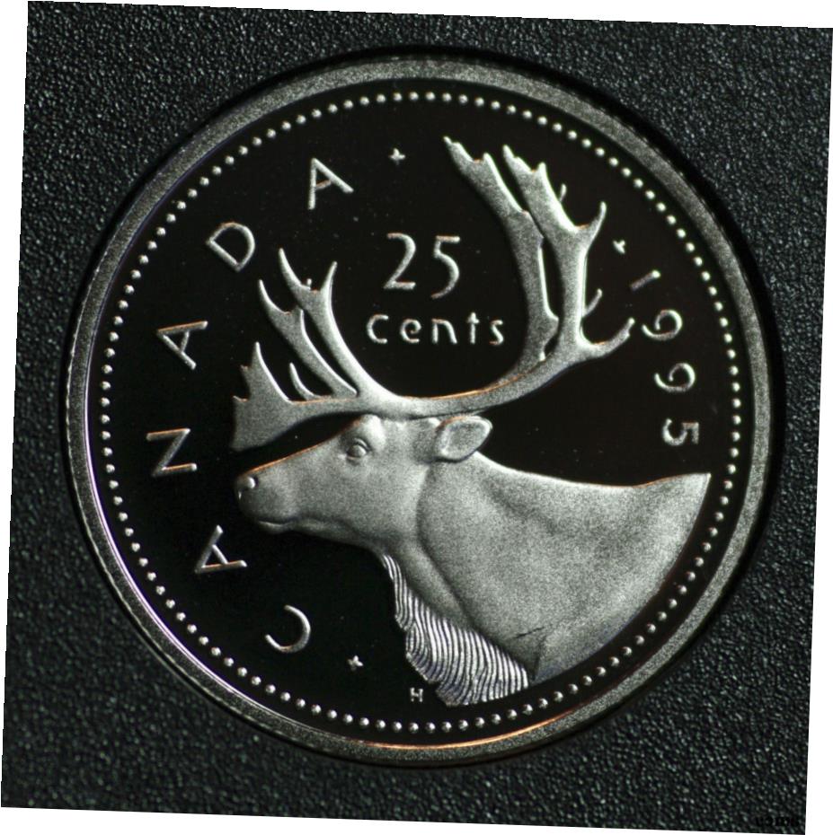 ڶ/ʼݾڽա ƥ    [̵] 1995 Canada Classic Caribou design proof finish 25 cent from set - cupronickel