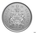 2021 カナダ 50 セントの国章ロゴ --- 標本仕上げ -- コインのみ: セットより2021 Canada 50 cent Coat of arms l...
