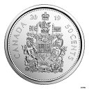 2019 カナダ 50 セント紋章ロゴ --- ロールからの BU 仕上げ2019 Canada 50 cent Coat of arms logo --- B...