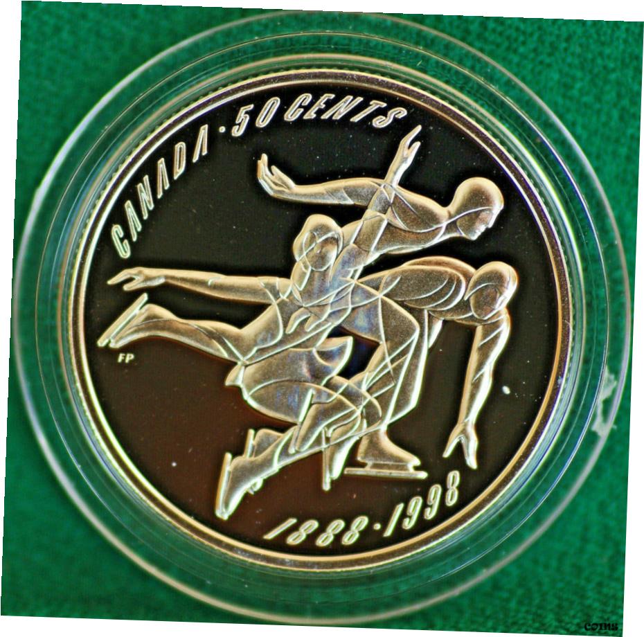 yɔi/iۏ؏tz AeB[NRC RC   [] 1998 Canada 50 cent Figure Skating Championship Sterling silver in metal case