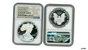 2021 W シルバー イーグル S$ 1 紋章タイプ 1 NGC PF70 ウルトラ カメオ FDI 35 周年記念。 R72021 W Silver Eag...