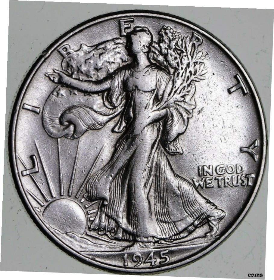 ץʡɥ꥽㤨1945 ⤯ͳν ϡե顼 - ϤʱΥǥơ - ʲ * 7111945 Walking Statue of Liberty Half Dollar - Strong Feather Detail - Huge Value * 711פβǤʤ70,000ߤˤʤޤ