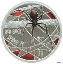 yɔi/iۏ؏tz AeB[NRC RC   [] 2006 Tuvalu Deadly Dangerous Red-Back Spider $1 Silver Proof 1oz Coin Box Coa