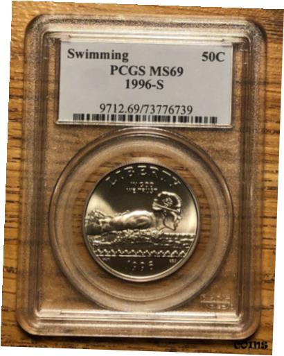 ڶ/ʼݾڽա ƥ    [̵] 1996-S Swimming 50 cent Commermorative PCGS MS69