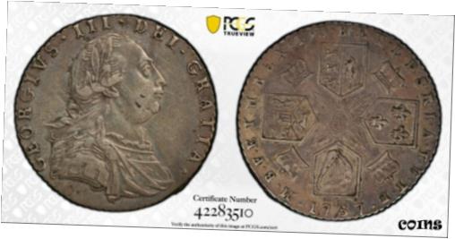 1787ǯ ꥹ 6D 6ڥ åڥ HEARTS S-3749 PCGS XF45 KM# 606.21787 Great...