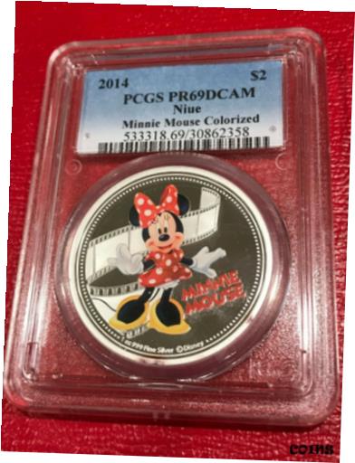 2014 PCGS PF69DCAM MINNIE MOUSE COLORIZED NIUE $2 -1 OZ .999 SILVER-FEB284※関税は当ショップ負担（お客様負担無し）※全国送料無料・海外輸送無料※商品の状態は画像をご確認下さい（極美品・目立った汚れ無し）※輸入品の為英語表記となります※その他ご不明点はお気軽にお問合せ下さい！[ご購入前に必ずお読み下さい]親切丁寧に、商品到着までサポート対応させていただきます。■パソコンの画像・画質により色や素材感が、実際の商品と多少異なる場合がございますので予めご了承くださいませ。■お客様のご都合（程度の解釈相違を含む）による商品のご購入後のキャンセル返品は、原則としてお受け致しておりません。未払いのまま2日以上連絡が取れない場合はキャンセルさせて頂きます。その場合、事務局側が自動的に「非常に悪い」の評価を付けてしまいますのでご注意ください。※お支払い頂いた場合は連絡は不要です。※他ショップでも販売しておりますので、稀に在庫がない場合がございます。■不具合での返品は箱などすべてが到着時の状態になるものに限らせていただきます。※当店では不良品はすべて現物確認と不具合の確認を行い対応をさせて頂いております。■お客様のご都合によるご注文確定後の商品のキャンセルにつきましては承っておりません。また、ご入金確認後、またはご決済完了確認後のキャンセルにつきましては、ご注文総額の30％のキャンセル料をご請求させていただきます。■領収書二重発行やトラブル防止のため、領収書発行は行っておりません。事務局側が発行している「支払い明細」が正式な支払い証明となります。支払い明細画面を印刷したものが領収書の代わりになることを各税務署に確認済みです。■年末年始・連休の発送は、業者も休みになる関係でいつもより遅れます。■輸送時の破損の場合は配送業者への報告を行って下さい。報告なしでの対応はできません。■日祝日は定休日とさせていただいております。連絡・発送が出来ませんのであらかじめご了承お願いいたします。■内容は必ずお読みになってからお買い求め下さいますようお願い致します。※在庫状況は常に更新をしておりますが、当社は複数店舗で在庫を共有しているため、ご注文を頂きましても稀に欠品している場合がございます。その際は誠に申し訳ございませんが、その旨をメールまたはお電話にてご連絡させていただきます。ご理解いただけますようお願い申し上げます。親切・丁寧にお取引させていただきますのでよろしくお願いします。 品質保証について 当店の商品の、品質保証についてご紹介いたします。 ▽品質保証書 お買い上げいただく全ての商品に「WORLD RESOURCE品質保証書」をおつけいたします。 これは、WORLD RESOURCEが販売した商品であることを保証するものです。大切に保管してください。 ▽標準保証に関して 当店でご購入頂きました商品は7日以内の標準保証サービスが付属致します。 ※ご購入日につきましては、製品の品質保証書に記載の日付にて確認させていただきます。 ※保証は通常利用時のみの対応となります。 ※ご購入日の確認を致しかねる場合は有償となります。品質保証書は大切に保管して下さい。POINT01　品揃え一番店を目指して 「期待に答えるお店づくりと、時代に合わせたサービスをご提供致します。」 POINT02　多種多様な商品レパートリー 「幅広く、世界の商品をご用意しております。」 POINT03　きっと見つかる！新しい発見 「テレビや雑誌で紹介されたアイテムもいちはやく。」 モットー：丁寧な接客対応 その道数十年のスタッフだからこそできる、“豊富な知識”に基づく商品のご提案。 お探しの商品はお気軽にスタッフにお尋ねください。 「以前は、商品ページあったけど、、、見つからない。」 「初めてアンティークコインの購入をしますが大丈夫ですか？」 「この年代の商品を探していますが、おすすめはありますか？」 「友人にアンティークコインを送りたいけど、おすすめありますか？」 等など、困ったときの質問にも、しっかり対応・お調べ致します。 取寄せ、取り置き等もできますので、商品一覧で見つからなかった商品でも、 スタッフまでお気軽にご相談下さい。 【お問い合わせはお気軽にどうぞ】 suport@world-resource.net