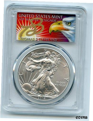 yɔi/iۏ؏tz AeB[NRC RC   [] 2014 $1 American Silver Eagle Dollar 1oz PCGS MS70 Thomas Cleveland Eagle