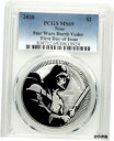 yɔi/iۏ؏tz AeB[NRC RC   [] 2020 Niue $2 Darth Vader 1oz Silver Coin PCGS MS69 First Day of Issue