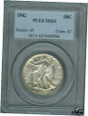 1942-P MS63 ウォーキング リバティ ハーフダラー PCGS MS-631942-P MS63 WALKING LIBERTY HALF DOLLAR PCGS MS-63(3)