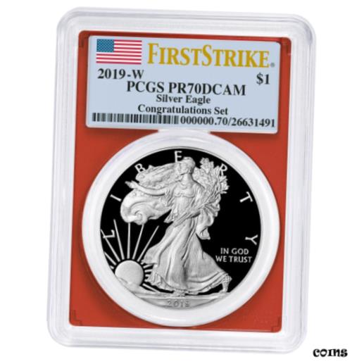 yɔi/iۏ؏tz AeB[NRC RC   [] 2019-W Proof $1 American Silver Eagle Congratulations Set PCGS PR70DCAM First St